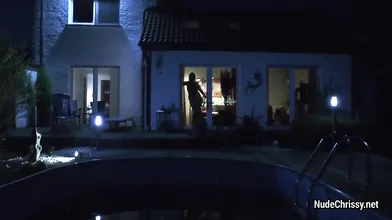 Nude Chrissy  The voyeur watched by a stranger