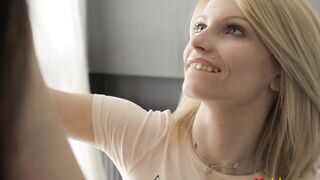 Sensual girlfriends share cock