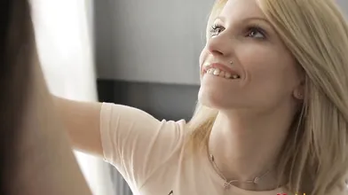 Sensual girlfriends share cock