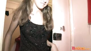 Teens taking double titties cum shower