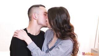 Casual teen fuck on rainy day