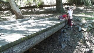 Whore blows hiker on the trail