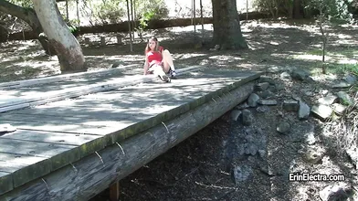 Whore blows hiker on the trail