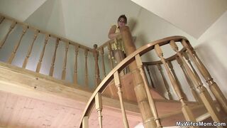 Finding older mother riding his cheating dick