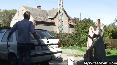 Taboo cock sucking and doggy-fuck with son-in-law