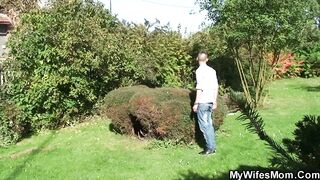 Wife finding him fucking busty blonde mother-in-law