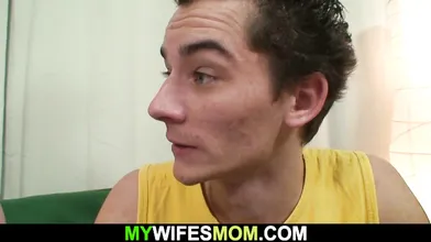 Wife goes crazy seeing her busty mother riding his cheating dick