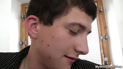 Hairy-pussy girlfriends mom seduces boy into taboo sex