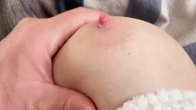 Nipples Play When She Make Handjob With Cum Shoot On Tits