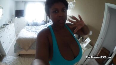 Busty Ebony Washing my Fro