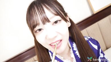 Aki Igarashi is fucked wearing a sexy kimono