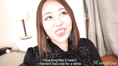 Office girl Miss Rion Kouda comes to an interview to become our model