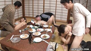 Kiyoha Himekawa, Reika Sawamura and Touko Manaka in orgy