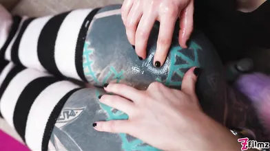 PET PLAY dominatrix controls TATTOO cat-girl