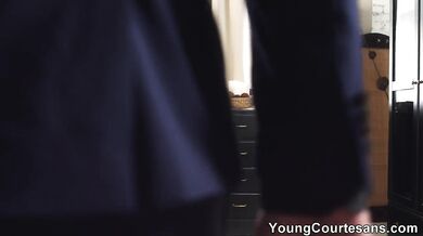 Fucking cum into courtesan ass