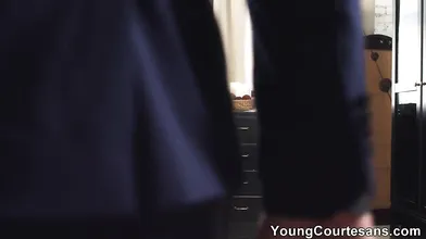 Fucking cum into courtesan ass