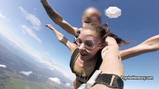 Naked parachute jump!