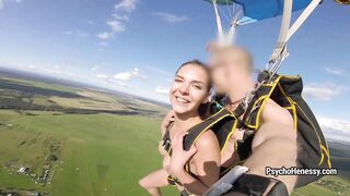 Naked parachute jump!