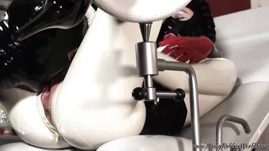 Latex threesome fingering