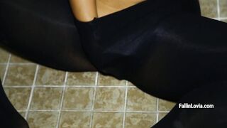 Stockings masturbating