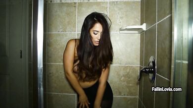 Stockings masturbating