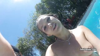 Naked in the pool