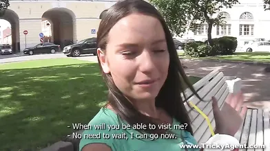 Young brunette looks great in the sunlight!