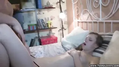 Home teen sex with a mouthful