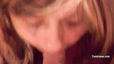 Choking on Cum BJ, Handjob and Anal