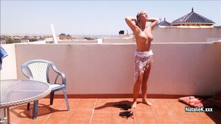 Costa del sol outdoor anal masturbation