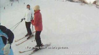 Snowboarder chick loves cock
