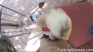 BJ on a ride and backyard fuck