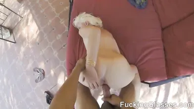 BJ on a ride and backyard fuck