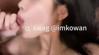 After Facial and Swallow, Horny Wife @imkowan keep Masturbating. SWAG.live