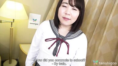 Chubby girl Narumi Soeda is back in a school uniform.