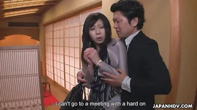 Yume Sorano is a sweet office girl whose boss secretly wants to fuck