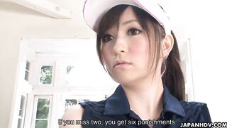 Sweet darling named Michiru Tsukino is a lousy golf player, this lady