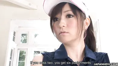 Sweet darling named Michiru Tsukino is a lousy golf player, this lady