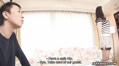 Young cheating slut Ruri Hayami gets seduced by her husband\'s
