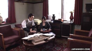Nana Kunimi is ready to please her handsome co-worker. He\'s so worried