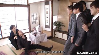 While mourning Yuki Tsukamoto overwhelms some men who came to finish