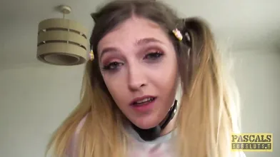 Sub Rhiannon Ryder dominated and left with mouthful of cum