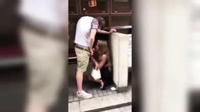 Public blowjob