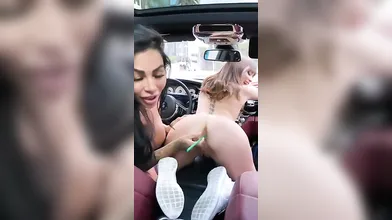 Car ass toying