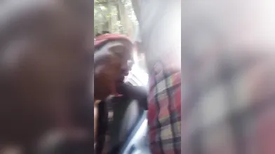 Sucking on a 11 inches Jamaican dick