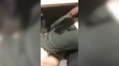 Security getting blowjob