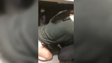 Security getting blowjob