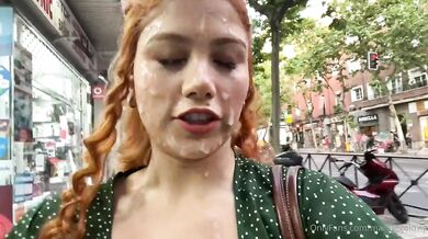 Bukkake cum walk