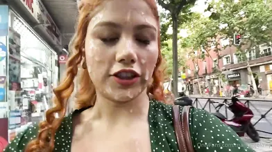 Bukkake cum walk