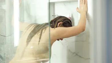 Taking a shower
